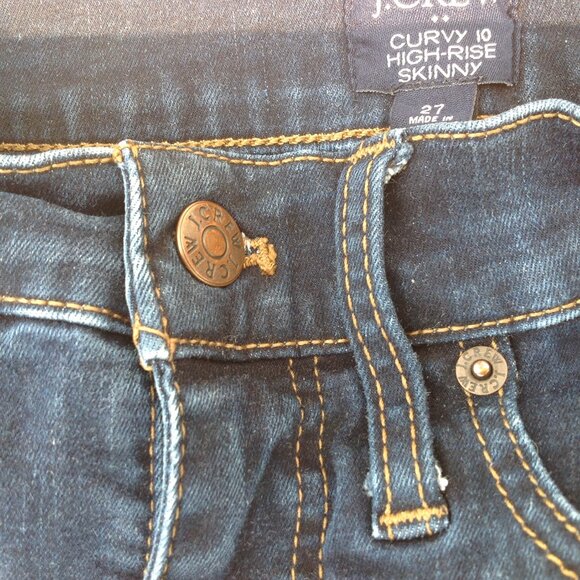 J Crew Jeans Curvy 10 High Rise Skinny 27"         21.2 - Picture 8 of 14